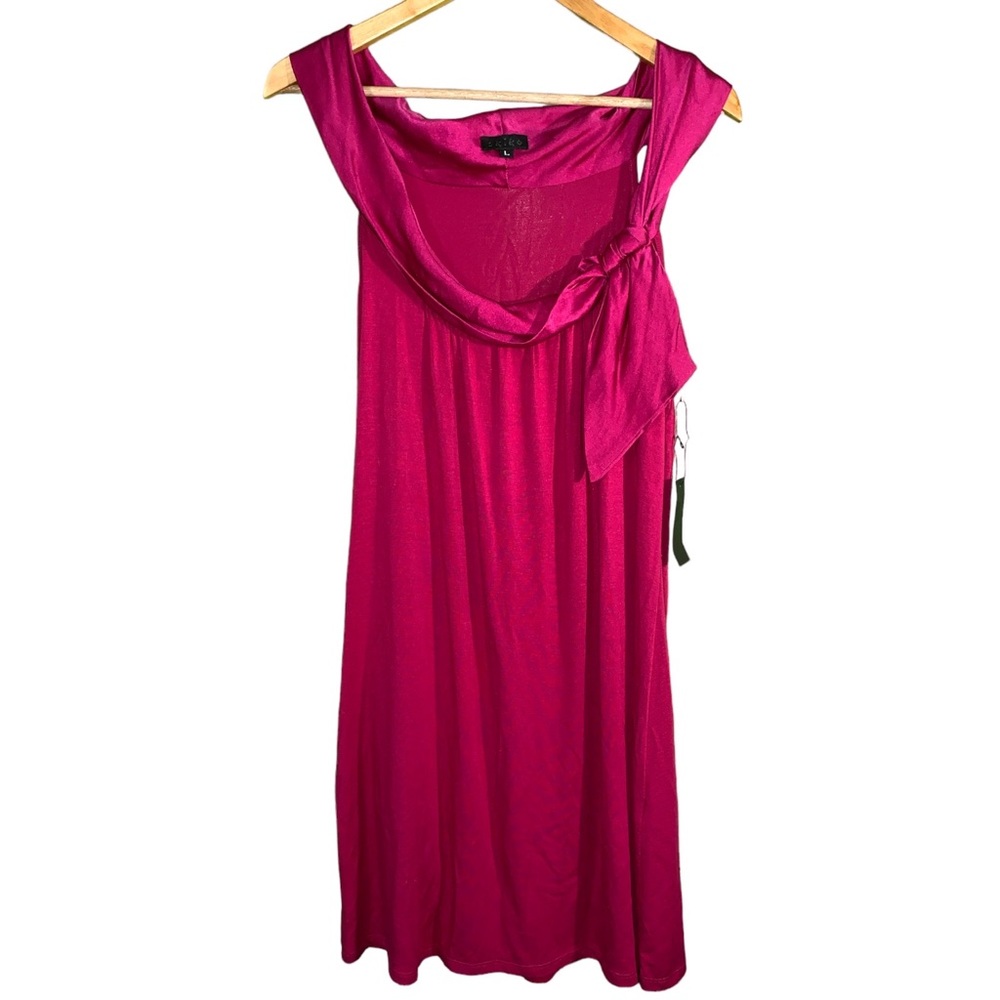 Akiko Mini Magenta Sleeveless Dress Size Large NWT $170 Length 37”